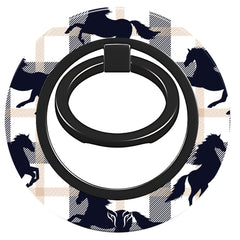 Plaid Horse White - Magnetring – magnetring för mobil