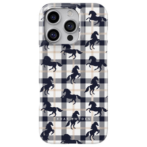 Plaid Horse White - Slim case