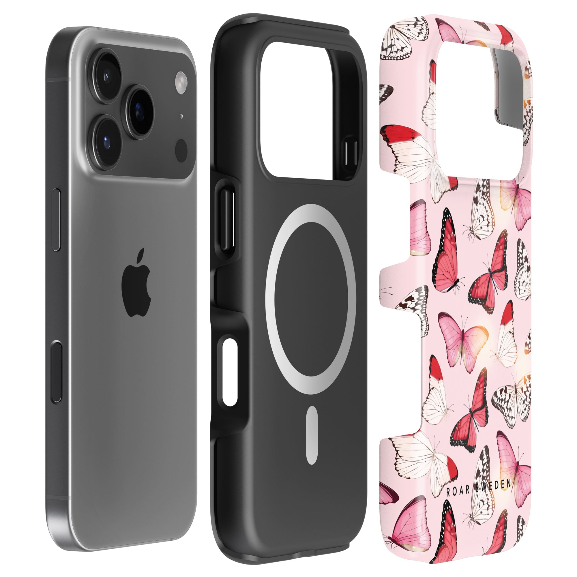 MagSafe mobilskal – Rosy Butterflies