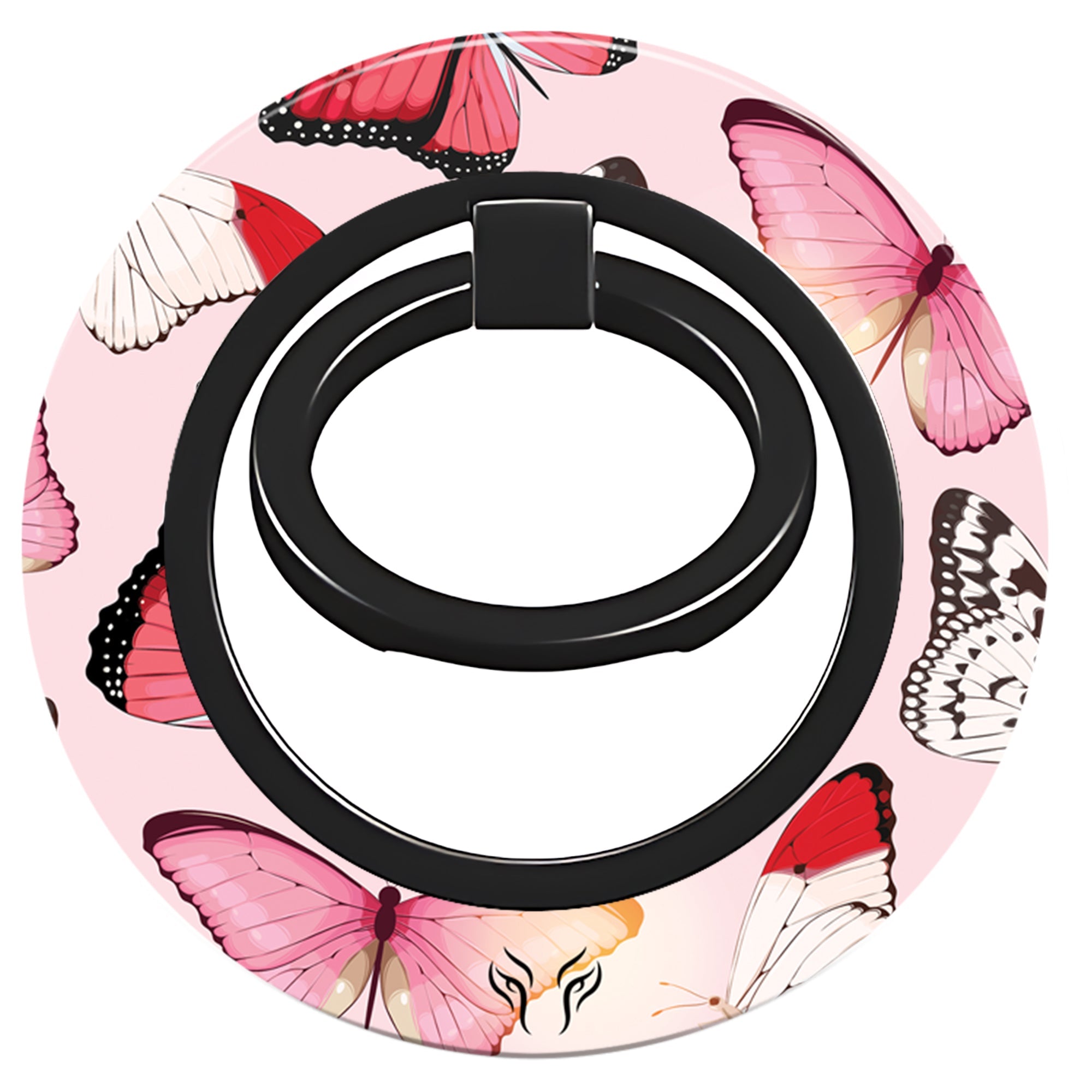 Rosy Butterflies - Magnetring – magnetring för mobil