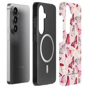 Rosy Butterflies - Magnetic Tough Phone Case
