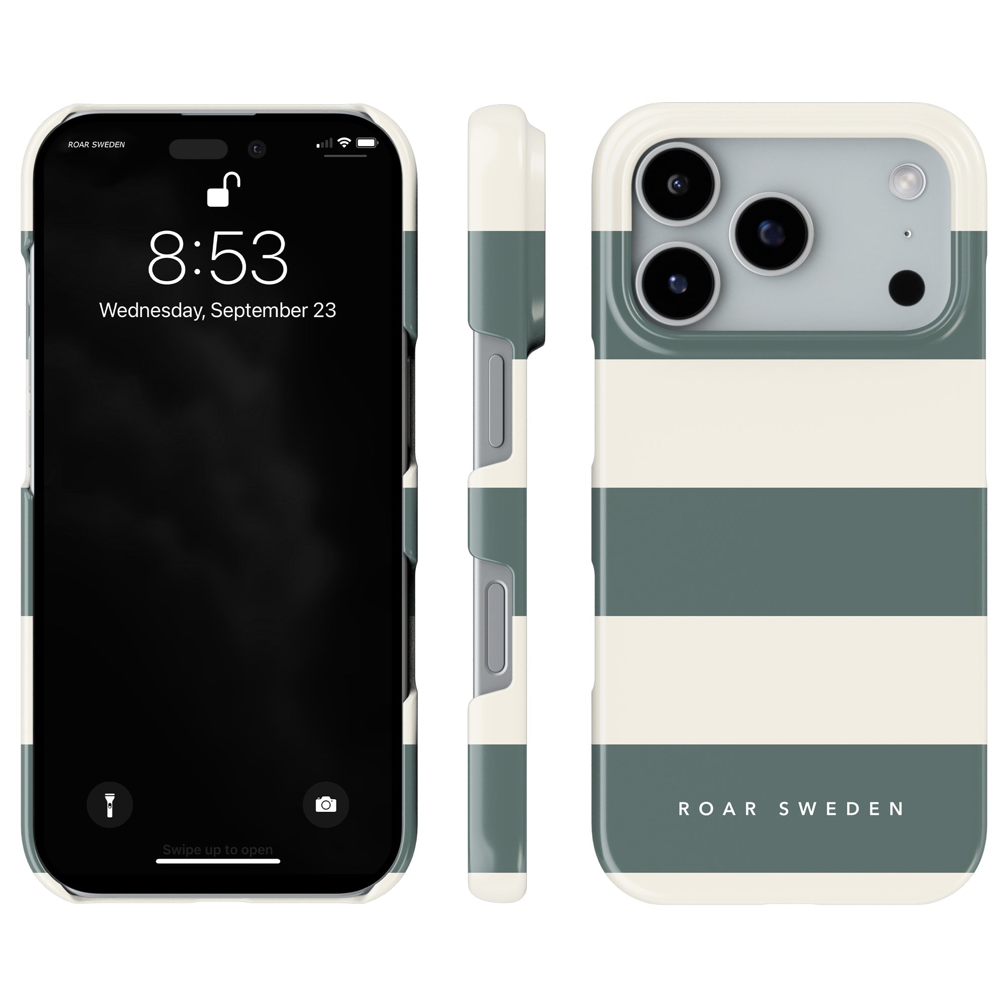 Sage Stripes - Slim case - Roar Sweden