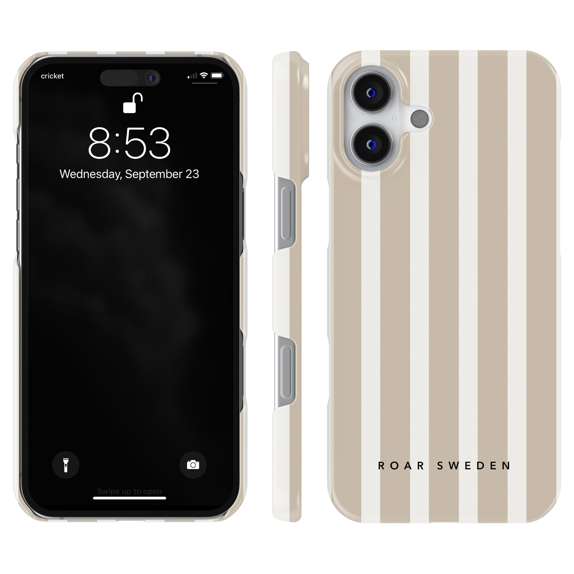 Slim mobilskal – Sand Stripes