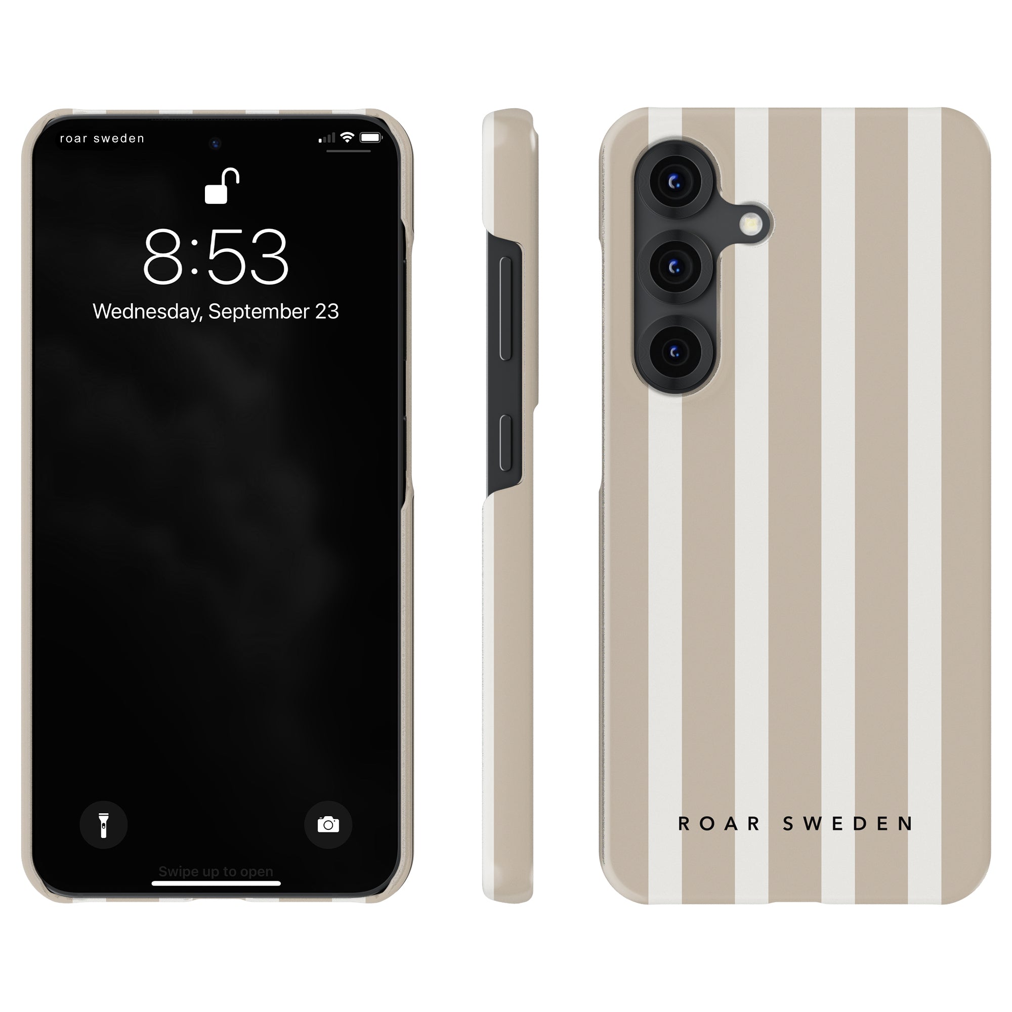 Slim mobilskal – Sand Stripes