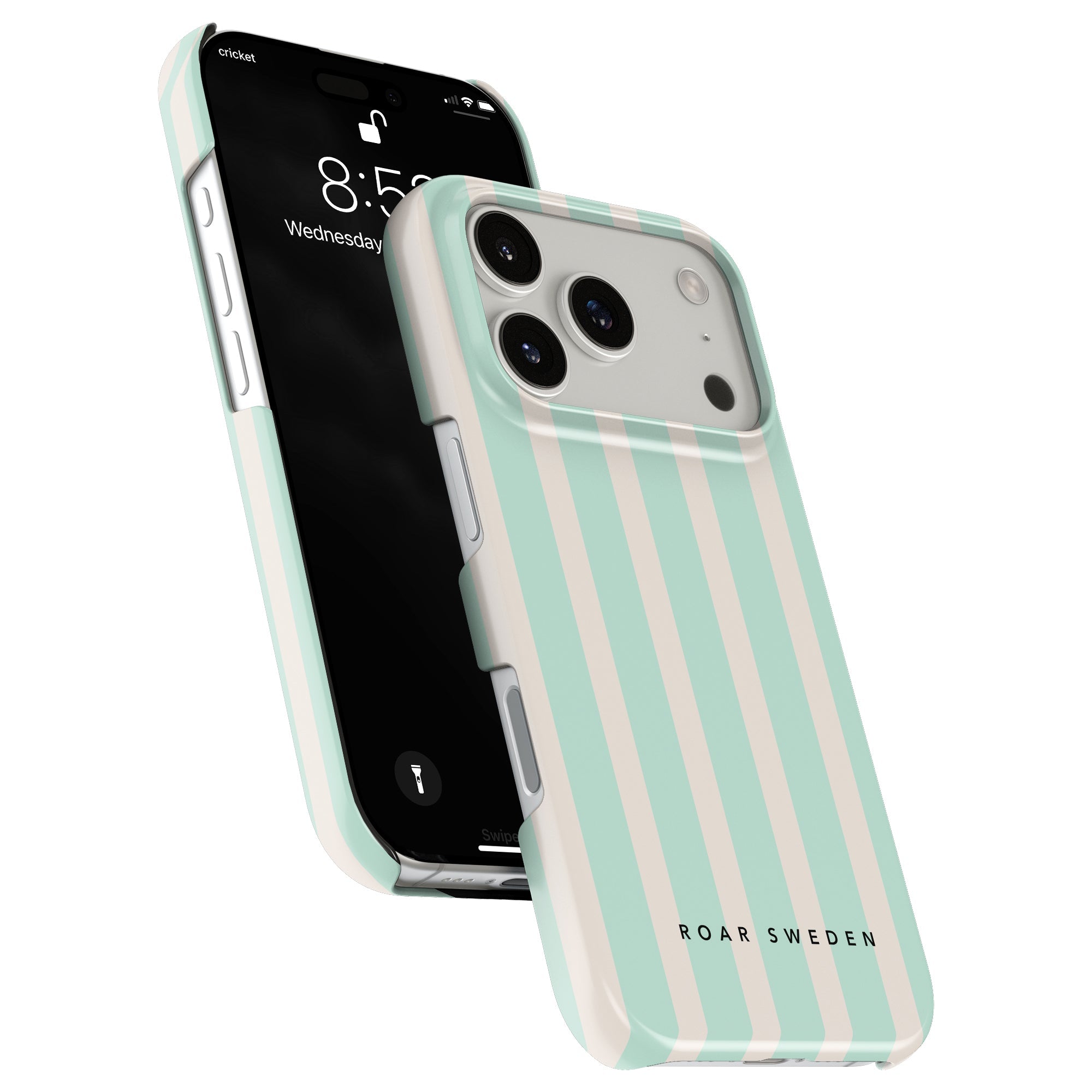 Seafoam Stripes - Slim case - Roar Sweden