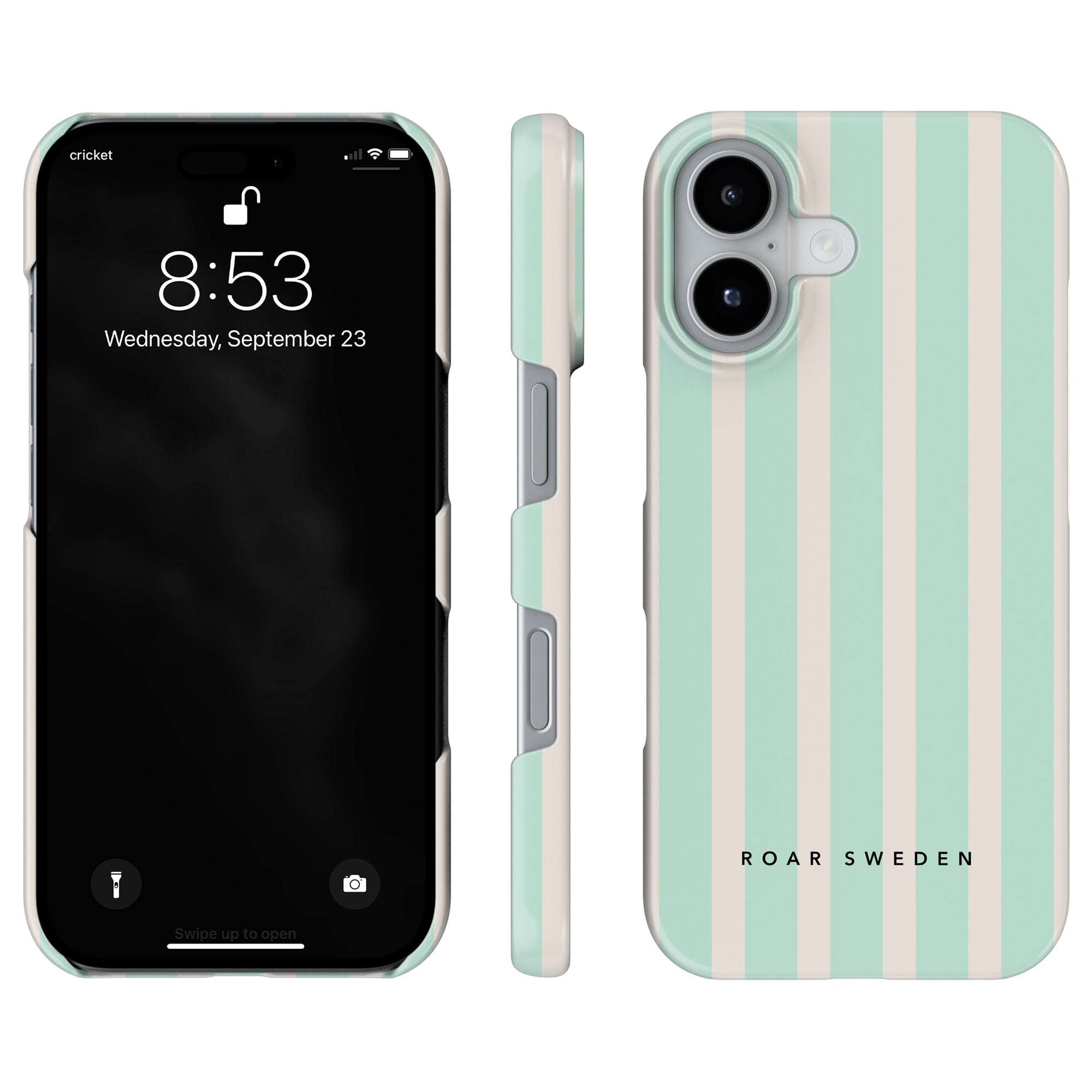 Seafoam Stripes - Slim case - Roar Sweden
