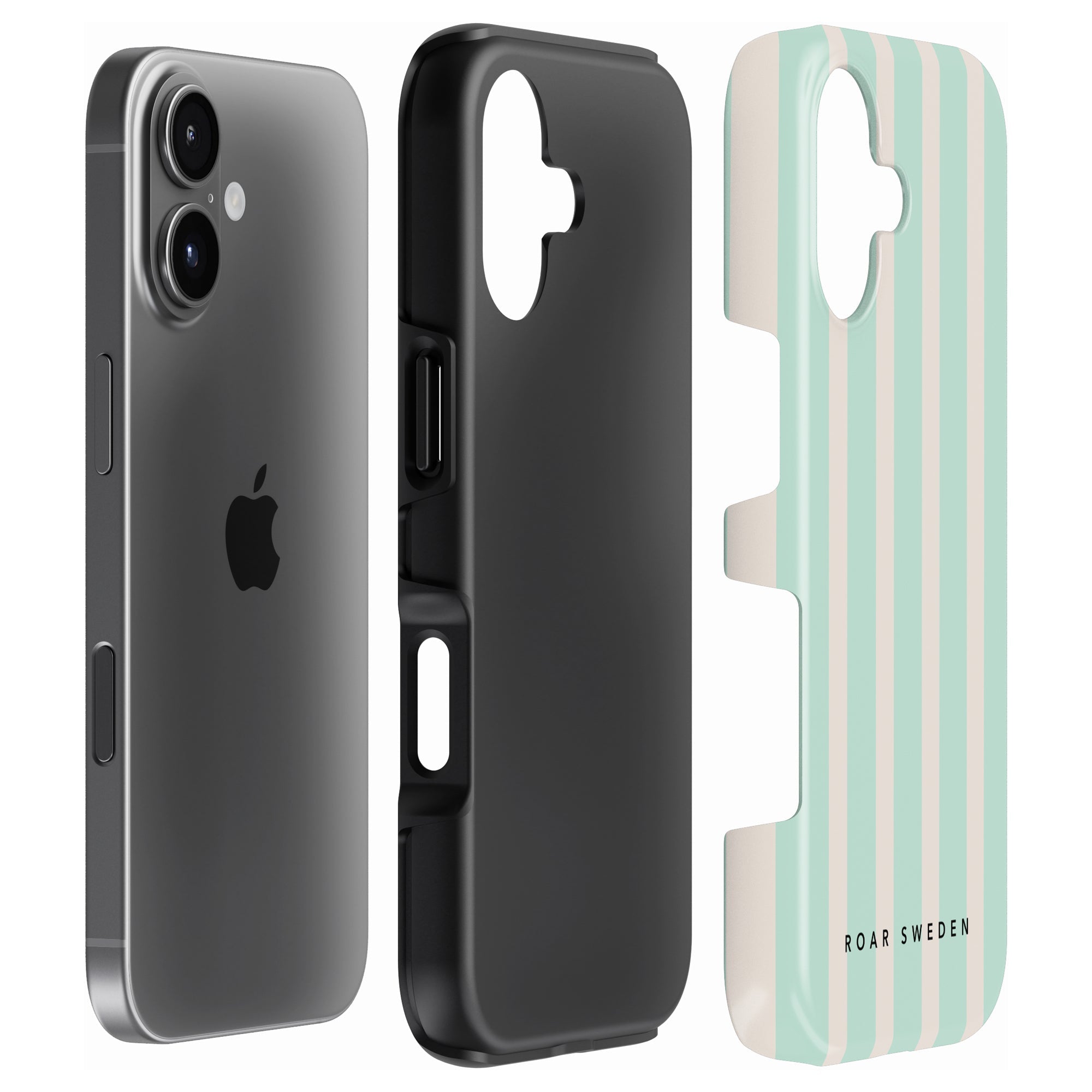Seafoam Stripes - Tough Case - Roar Sweden