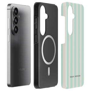 Seafoam Stripes - Magnetic Tough Phone Case