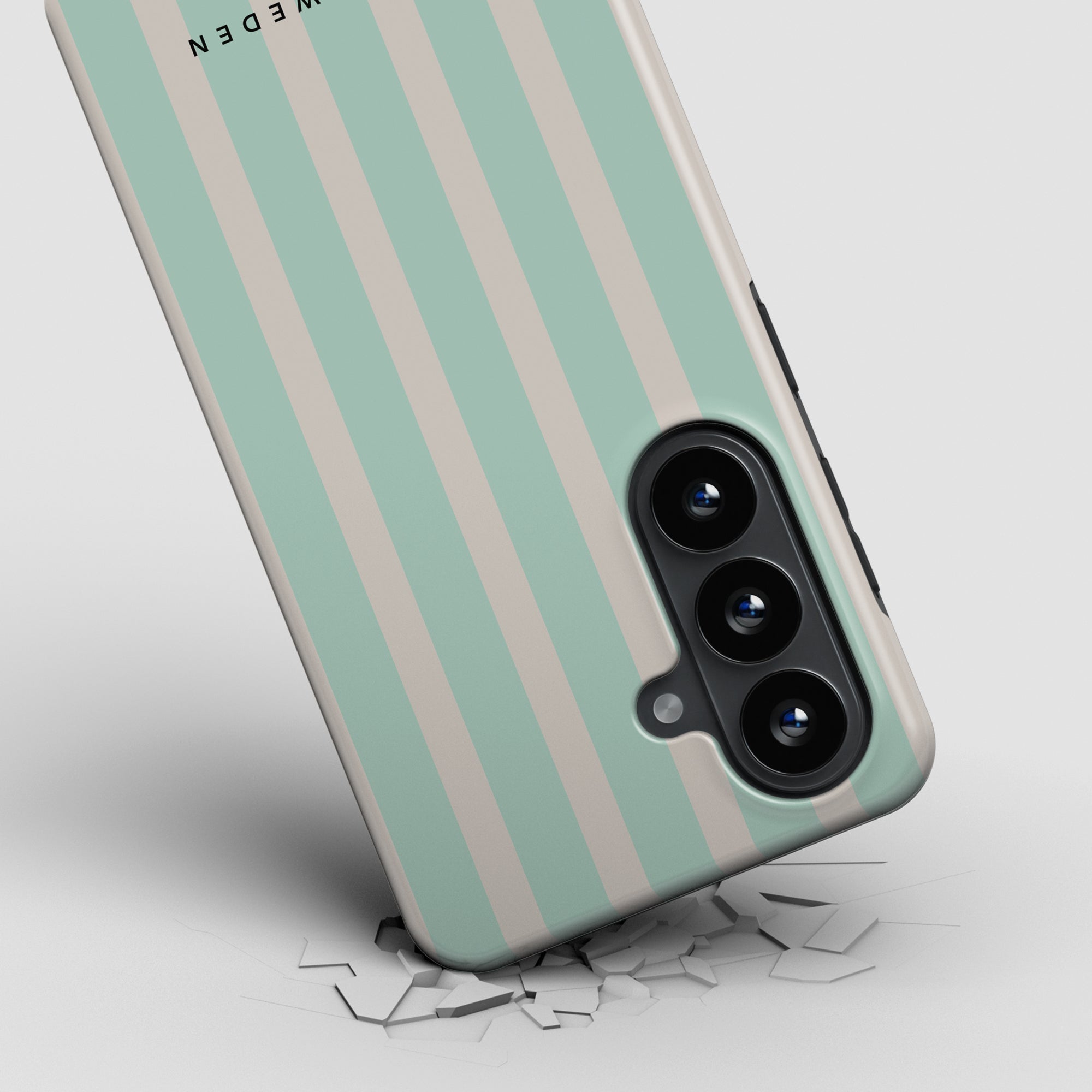Seafoam Stripes - Magnetic Tough Phone Case - Roar Sweden