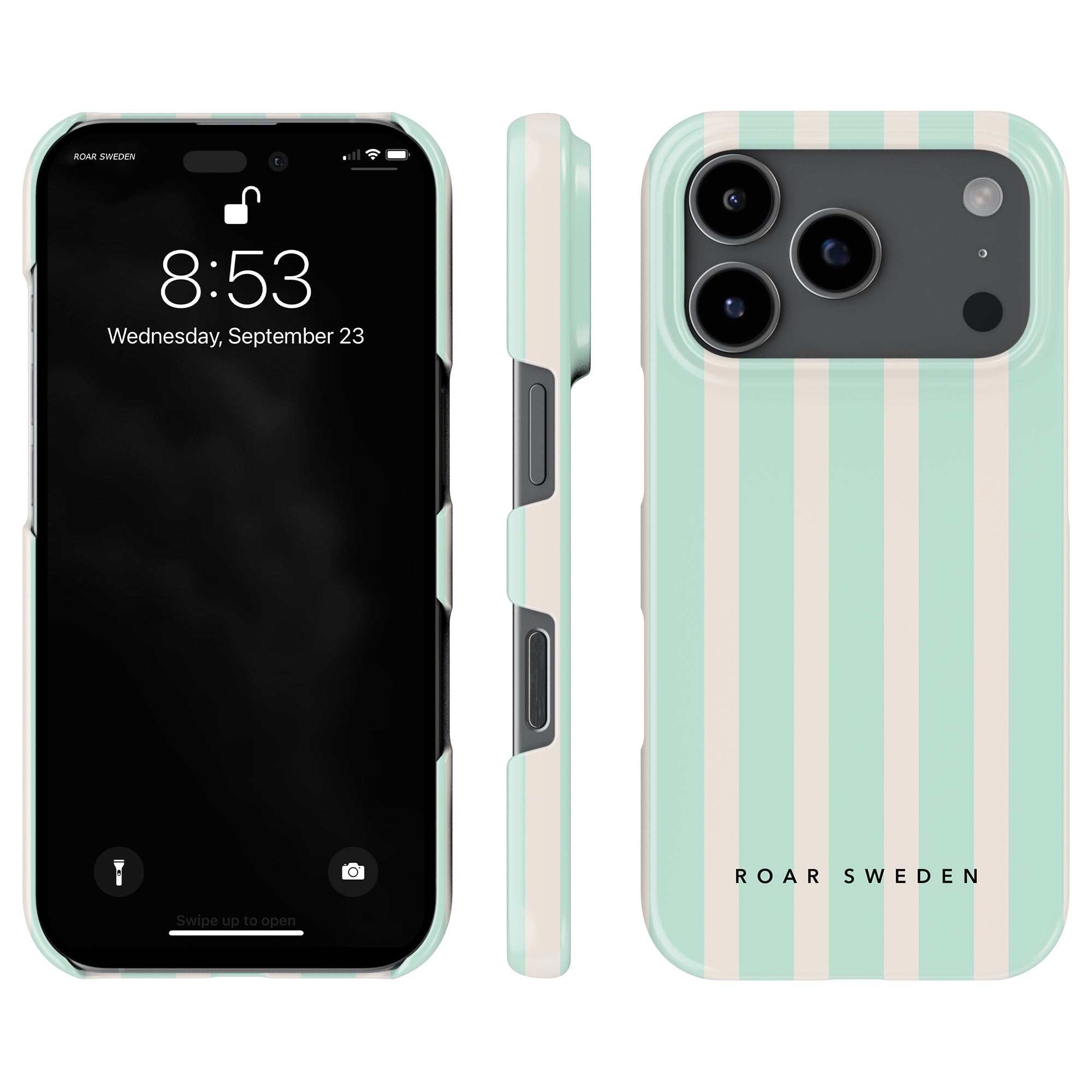Seafoam Stripes - Slim case - Roar Sweden