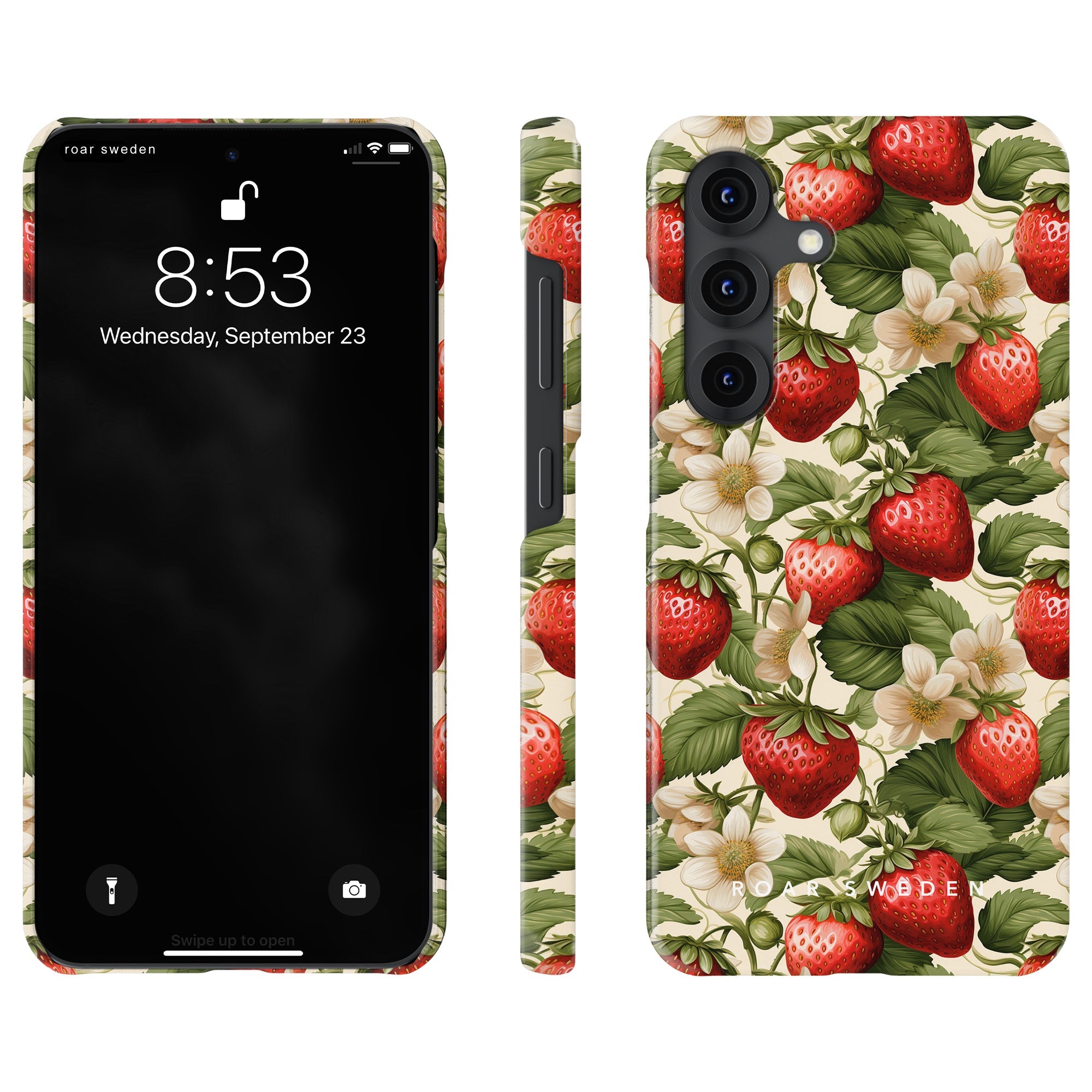 Slim mobilskal – Strawberries