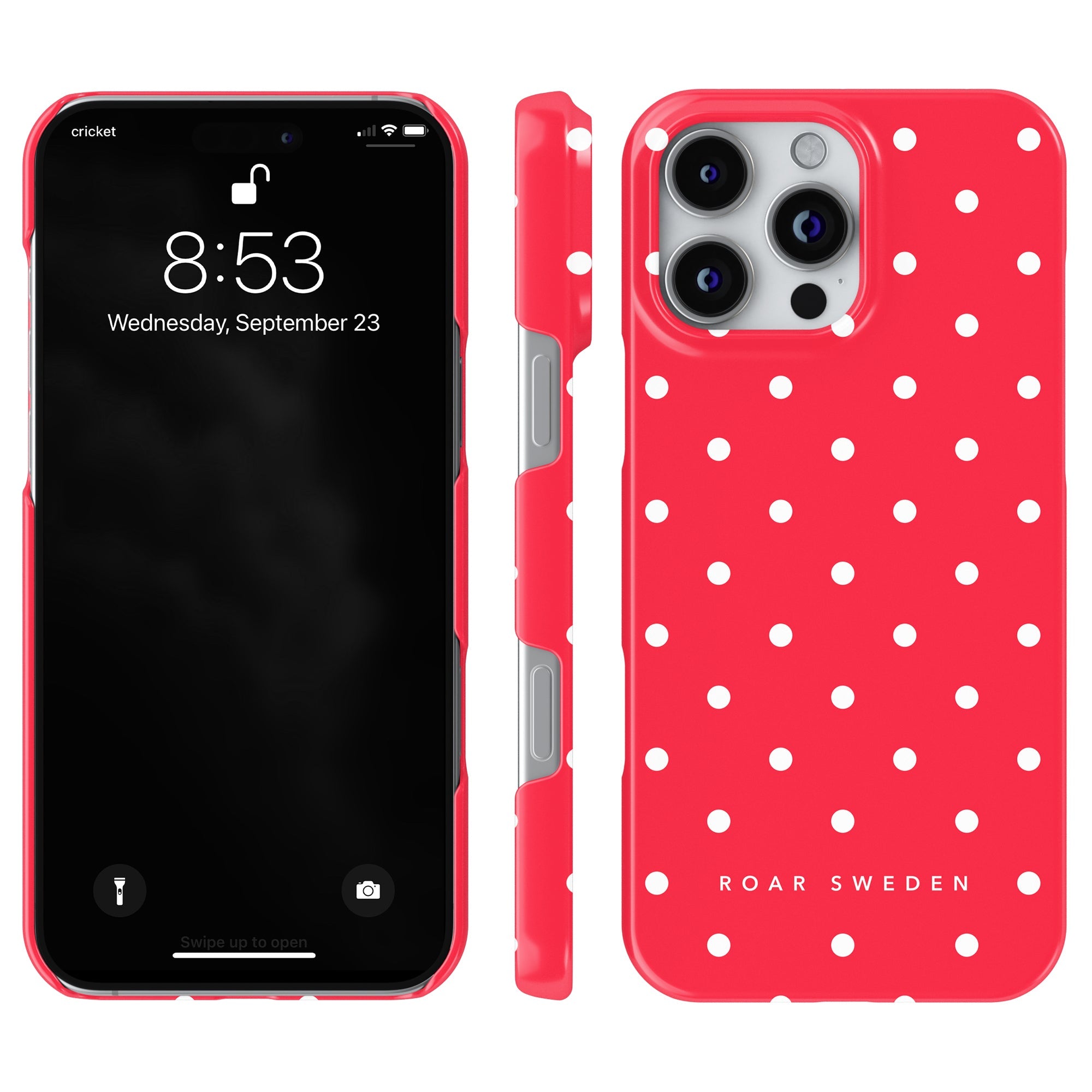 Slim mobilskal – Strawberry Dots