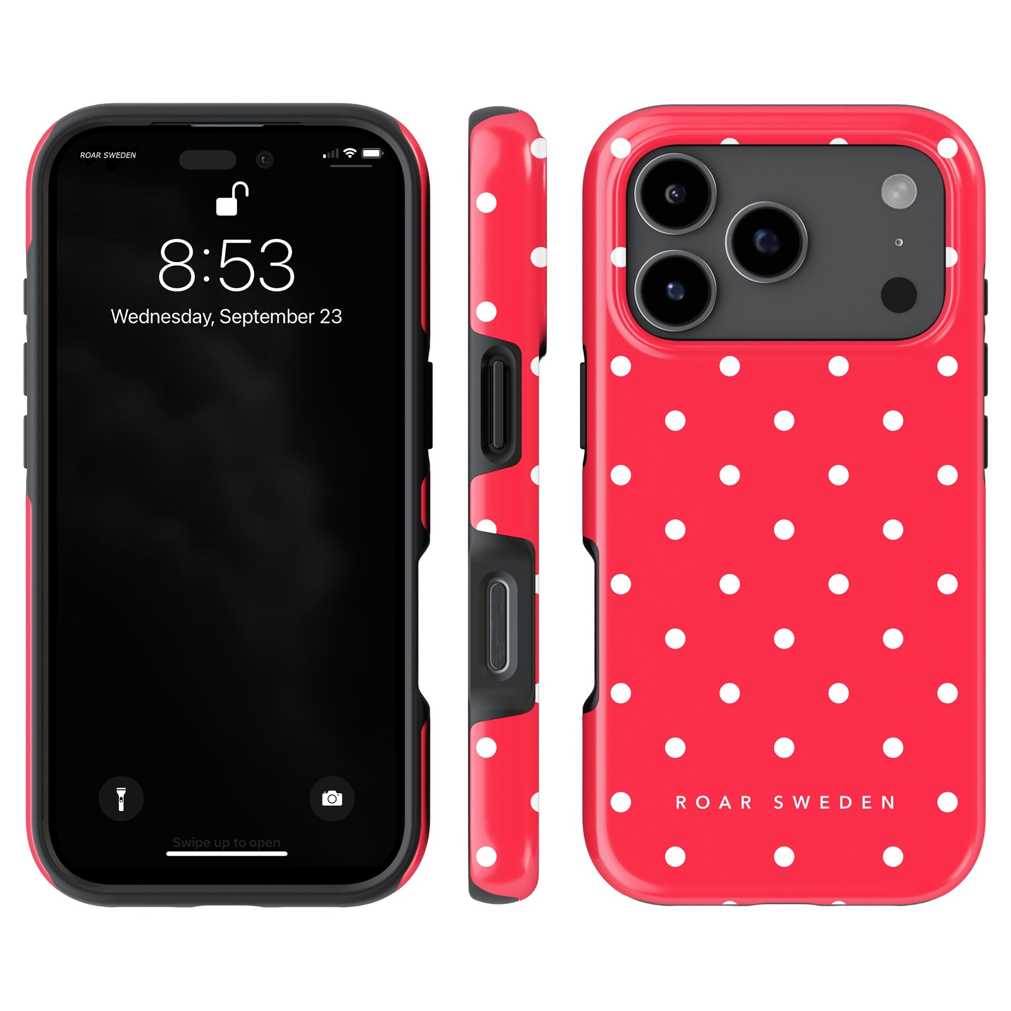 Strawberry Dots - Tough Case - Roar Sweden