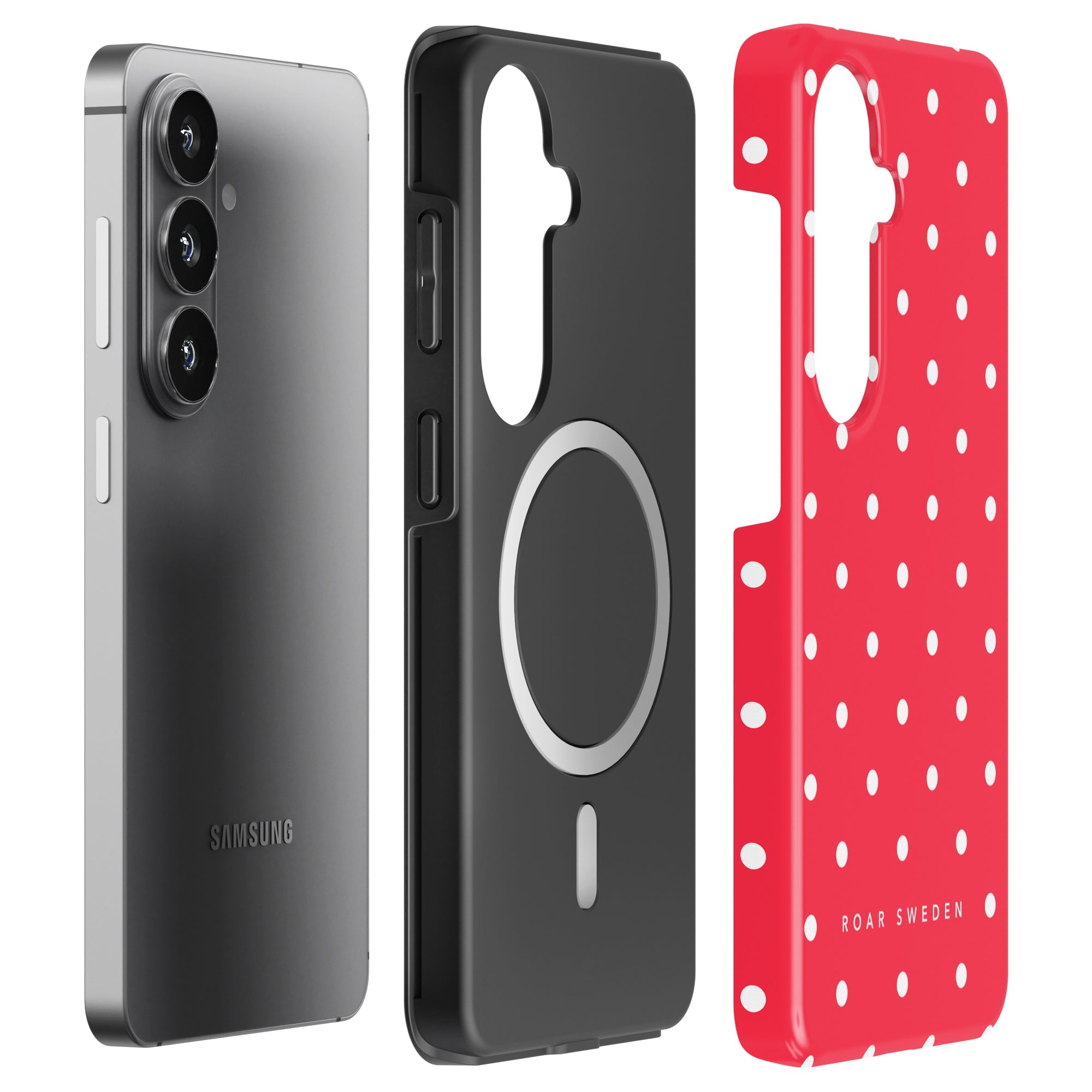 Strawberry Dots - Magnetic Tough Phone Case - Roar Sweden
