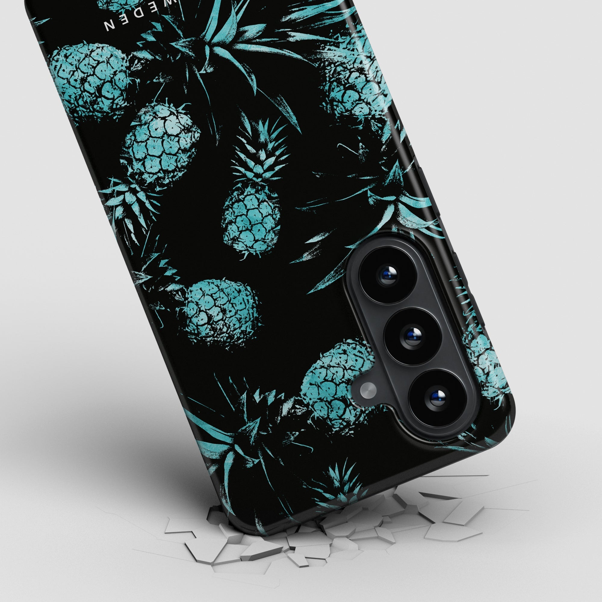 Turquoise Pineapples - Magnetic Tough Phone Case - Roar Sweden